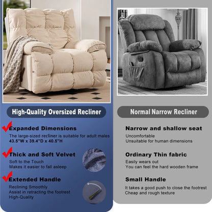 Summer Sale -  Oversized Rocker Recliner Chair